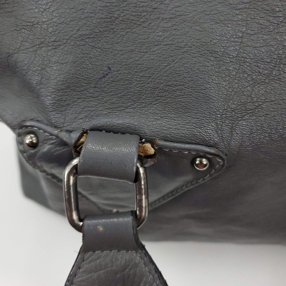 Toscani Bags Toscani Gray Italian Leather Shoulder Tote Bag Poshmark